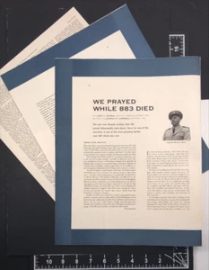 1955 We Prayed While 883 Died Haynes USS Indianapolis 3 Pqge Magazine Article - Picture 1 of 6