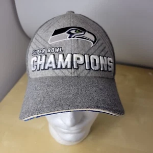 Seattle Seahawks Super Bowl XLVIII Champions Hat Cap Poly/Wool - Picture 1 of 8
