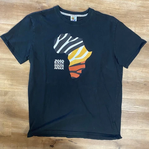 SOUTH AFRICA CONTINENT TIGER STRIPES 2010 WORLD CUP SOCCER TSHIRT LARGE Cover