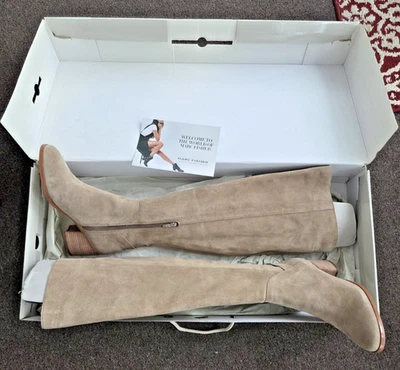 Nuevas botas Elanie para mujer Marc Fisher de gamuza tostada hasta la rodilla talla 9,5 Foto 1 de 4