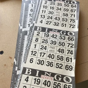 BINGO PAPER Cards Sheets 3 on 1 - 4 Up - 25 Sets - Picture 1 of 4
