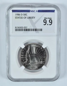 1986-D Statue Of Liberty Commemorative Half Dollar MS 9.9 NGC X NGCX *7075 - Picture 1 of 5