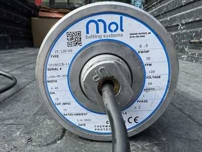 Motor de tambor de rodillo transportador de correa MOL usado/no probado/para piezas Foto 1 de 4