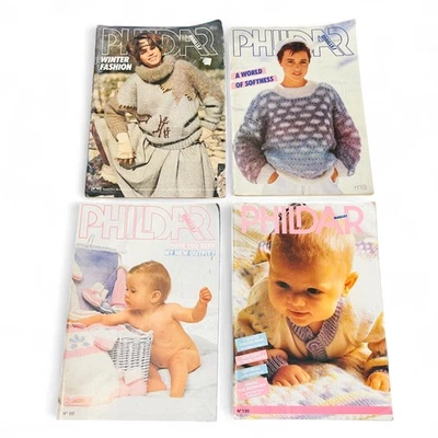Lot of 4 PHILDAR Knitting Fashion Magazines – Baby & Winter Issues - Image 1 of 4
