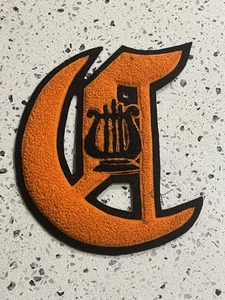 Letterman Chenille Patch Letter C Orange Band Orchestra - Picture 1 of 4