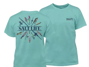 New Salt Life Lure Love Tee Aruba Youth Fish M Live Salty Saltlife - Picture 1 of 3