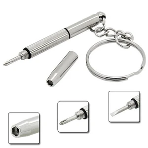 3 In 1 Portable Mini Screwdriver Repair Tool Set Keyring For Watch Glasses Phone - Picture 1 of 5