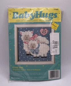 Vintage 1992 Dimensions Baby Hugs Love Ewe 5”x5” Needlepoint NOS - Picture 1 of 2