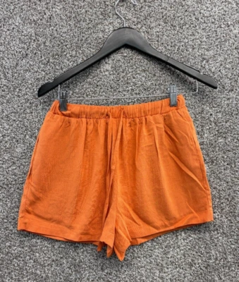 Pantalones Cortos de Vestido Forever 21 Naranja 2" Ineam Cintura Elástica Cordón Talla M Foto 1 de 4