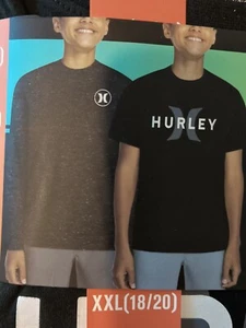 Hurley Youth Boy's 2 Pack Graphic Print Short Sleeve Tee XXL 18/20 New - Picture 1 of 3
