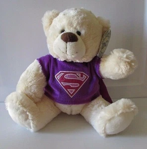DC Comics Originals lila Cape Superman Supergirl Teddybär Plüsch sechs Flaggen 14 Zoll - Bild 1 von 8