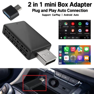 Adattatore Carplay Wireless 2 in 1 Android Adattatore Auto USB Car Dongle Connect Box※ - Foto 1 di 18