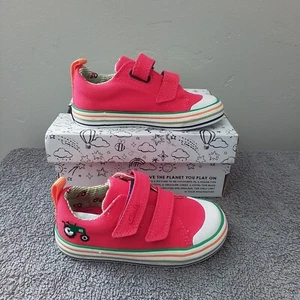 Size 6 Kids Unisex Clarks Foxing Tor Lo Red Easy Close Sneakers - Picture 1 of 8