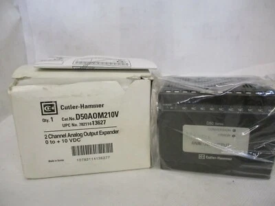 NEW CUTLER-HAMMER D50AOM210V 2 CHANNEL ANALOG OUTPUT EXPANDER MODULE 0-TO 10VDC - Image 1 of 3