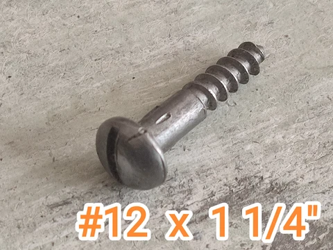 13pcs #12 x 1 1/4"  SPECIAL OLD IRON SLOTTED  ANTIQUE WOOD SCREWS ROUND HEAD Cover