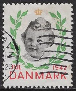 Denmark: 1942 JULEN Christmas Seal, TB -"Princess Margrethe"- cw13L - Picture 1 of 1