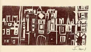 André Ficus - St. James` Palace in London. Original-Graphik signiert 1976 - Picture 1 of 1