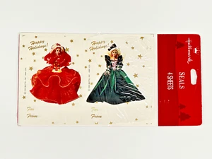 Hallmark Mattel Holiday Barbie Christmas Gift Tags/Seals 1995, 4 Sheets - New - Picture 1 of 8