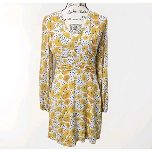 Vera for Anthropologie Buttercup Minikleid Gr. M Retro 60er gelb Blumen fließend - Bild 1 von 19