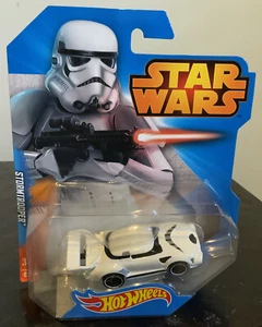 Hot Wheels Disney STAR WARS #8 Stormtrooper Race Car Mattel White 2014 NOC - Picture 1 of 2