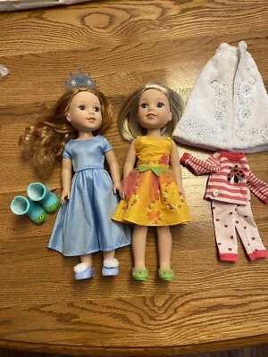 Wellie Wishers 2 muñecas, ropa y accesorios! Traje de nieve Camille y Willa Foto 1 de 4