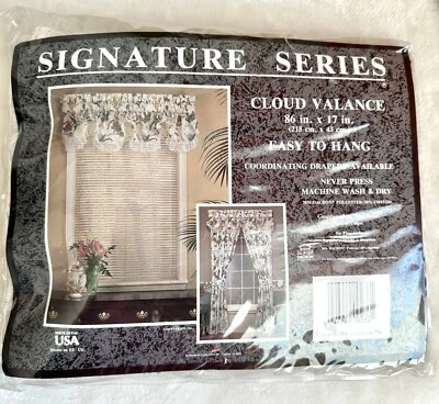 Vintage SIGNATURE SERIES FABRIC Cloud Valance Crown Crafts, Inc. POLY/COTTON New - Image 1 of 4
