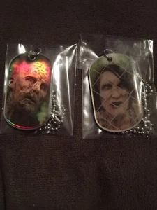 The Walking Dead Walker Dog Tags - Lot of 2 - 1 Holographic  - Picture 1 of 2