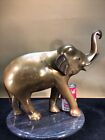 Vtg 8pound Elephant Statue Very Large Solid Brass 16”long