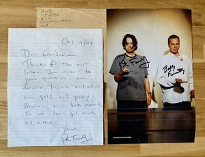 AUTOGRAMM: Film - Farrelly Brothers - Peter & Bobby - signierte Seite & Brief - Bild 1 von 5