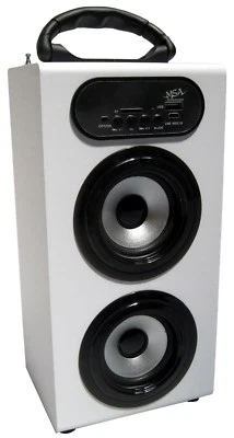 TRAGBARER BLUETOOTH LAUTSPRECHER - HANDYZUBEHÖR - WEISS - BOX - SOUND,FM,AUX,SD - Bild 1 von 4