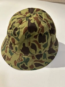 Vintage YA WWII Style Frog Skin Duck Camo Bucket Hat Cap Hunting M Never Worn - Picture 1 of 8
