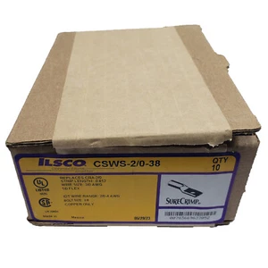 (Case of 10) ILSCO CSWS-2/0-38 Ring Terminal 2/0 AWG 1/0 FLEX, SureCrimp® - Picture 1 of 4