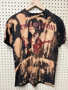 TRUE RELIGION Marrón BUDDHA TIE DYE Camiseta Manga Corta Pequeña Gráfica Salón - Imagen 1 de 6