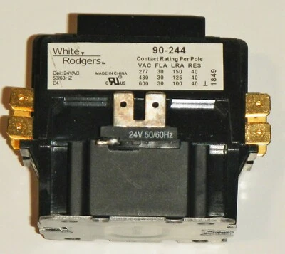 Emerson 90-244 White Rodgers Definite Purpose Contactor 2-Pole 30 Amp QTY 2 - Image 1 of 4