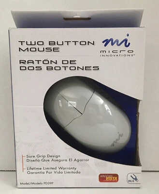 Micro Innovations Two Button Mouse Contour Hand With PS/2 Connection PD39P - Image 1 of 4