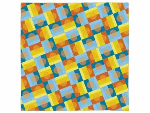 Cubierta facial de tela de verano Sunspots Bandana, 24 pulgadas, patrón geométrico abstracto retro - Imagen 1 de 1