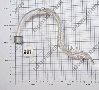 Lámpara de araña veneciana de cristal transparente rizada hoja retorcida repuesto Foto 1 de 4