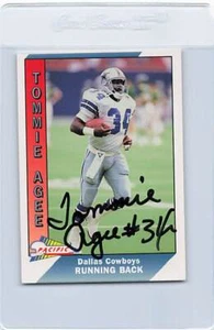 1991 Pacific #92 Tommie Agee Cowboys Signed Auto *K6880 - Picture 1 of 2