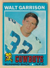 1971 Topps Walt Garrison Singles 5 card combined shipping any sport