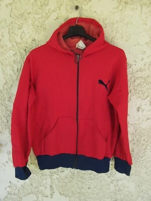 Veste à capuche PUMA vintage années 80 jacket rouge giacca felpa sport 3 M - Photo 1/4