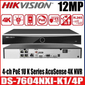 Hikvision DS-7604NXI-K1/4P 12MP 4CH 4PoE 1SATA AcuSense Netzwerk-Videorekorder - Picture 1 of 10