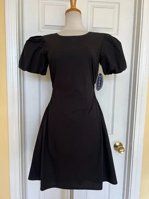 Vestido SCOOP negro acanalado lateral recortes talla M 8 - 10 Foto 1 de 4