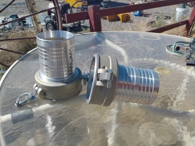 4" Aluminum Camlock Fitting Male Barb x Female Coupler  - Image 1 of 4