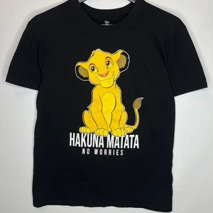 Disney Lion King Hakuna Matata Simba Youth T-Shirt Black Size L (11–13) - Picture 1 of 9
