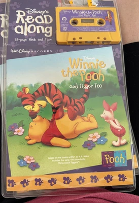 Винтажная книга и кассета Disney Winnie The Pooh And Tigger Too Read-Along - Изображение 1 из 2