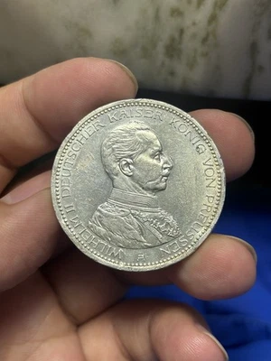 1914-A Prussia Germany 5 Mark Silver Coin - Image 1 of 2