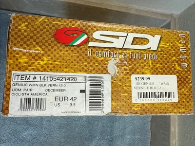 Zapato de ciclismo Sidi Genius Vernice para mujer - EU 42/US 9,5 - negro - precio de venta sugerido por el fabricante 239 USD [spu] Foto 1 de 4