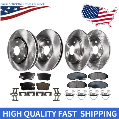 Rotores de disco delanteros traseros pastillas de freno de cerámica para Acura TL 2004-2008 transmisión automática Foto 1 de 3