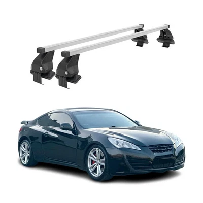 Barras transversales de techo lisas para Hyundai Genesis 2009-2014 gris 2 piezas Foto 1 de 4