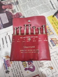 Vintage The L.S. Juego de destornilladores de 7 piezas Starrett Co. S555-7 Jewelers con estuche EE. UU. - Imagen 1 de 5